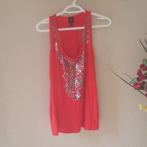2B bebe Sequence red racer back tank